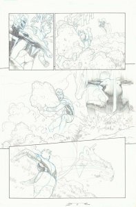 Marvel Legacy #1 p.21 - Ghost Rider vs. Star Brand - 2017 art by Esad Ribic