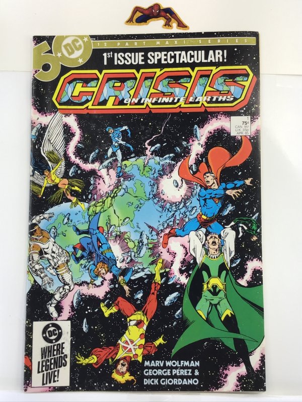 Crisis on Infinite Earths #1 (1985) 1 st app Blue beetle  Ted Kord