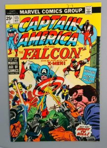 Captain America #173, FN/VF X-Men!, Marvel Comics, 1974 JR1