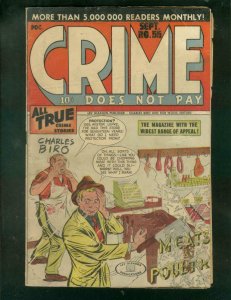 CRIME DOES NOT PAY #55 1947-CHARLES BIRO-BUTCHER SHOP!! VG
