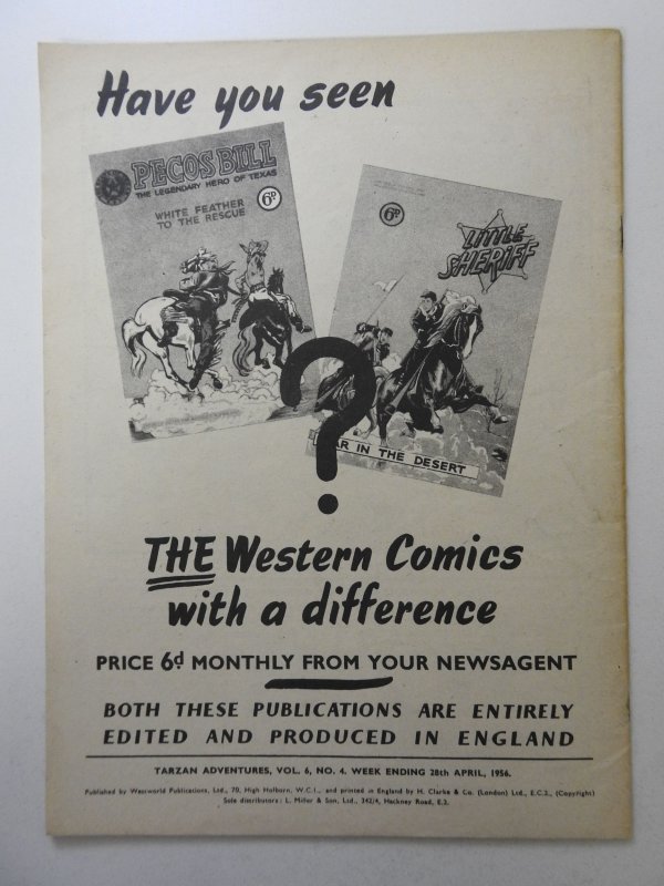 Tarzan Adventures Vol 6 #4 Great Covers Sharp Fine- Condition!