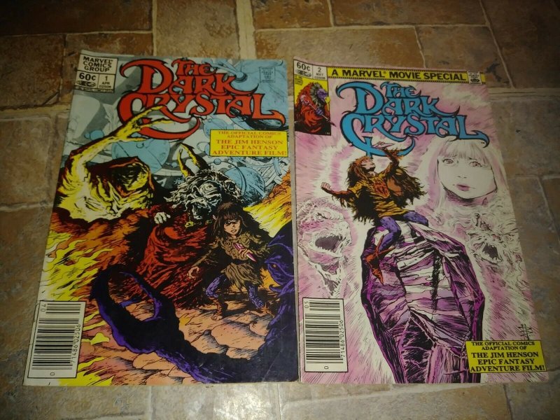 the dark crystal comic # 1 +2 , 1983 marvel +jim henson movie adaption