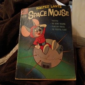 FOUR COLOR #1132 1960 SPUTNIK-LIKE COVER!  SPACE MOUSE COLD WAR Walter lantz