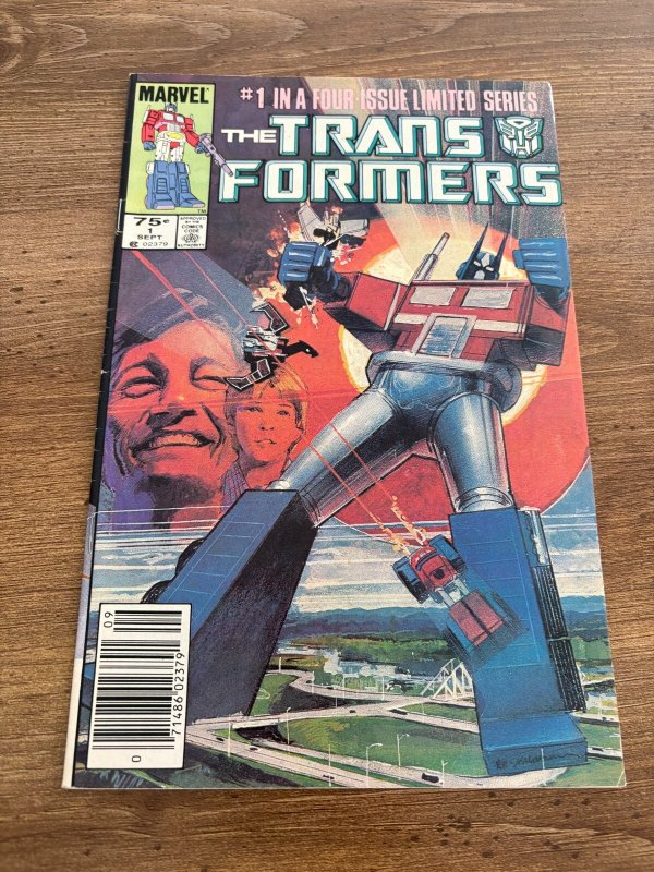 Transformers # 1 FN Marvel Comic Book Optimus Prime Megatron Bumble Bee 3 J442