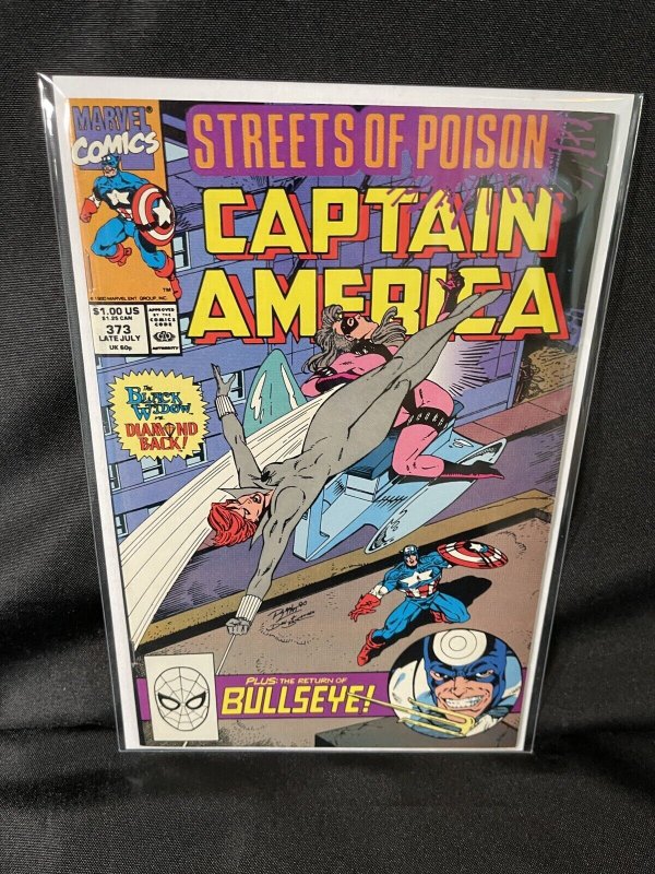 Captain America #373 (1990) — 1st Leon Hoskins — High Grade