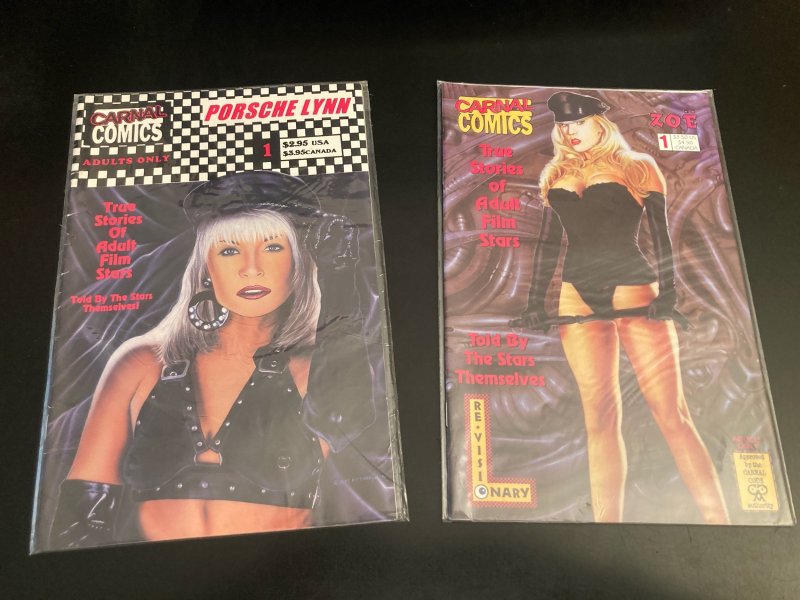 Lot of *2* Carnal Comics/True Story of Adult Film Stars—Porsche Lynn + Zoe