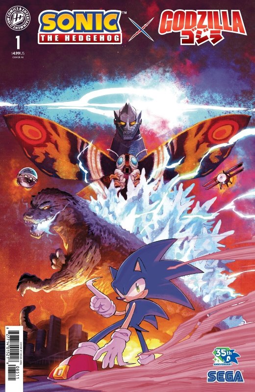 Sonic the Hedgehog x Godzilla #1 Miles Arq 1:50 Variant Cover PRESALE