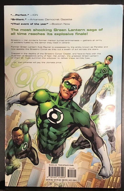 Green Lantern The Sinestro War Vol 2 DC HC Hardcover Graphic Novel
