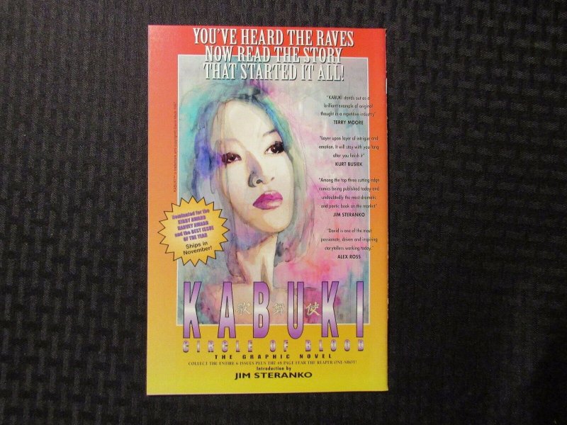 1997 KABUKI #1 VF 8.0 David Mack Cover - Image 1st Series