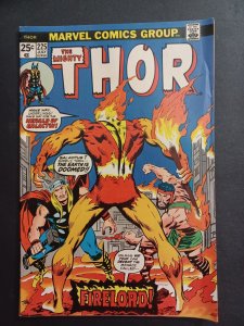 The Mighty Thor #225 - 1st App Firelord MVS Intact - KEY - 1974 - (-VF)