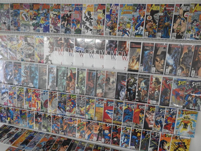 Huge Lot 150+ Comics W/ Civil War, Avengers, Superman+ Avg VF- Condition!