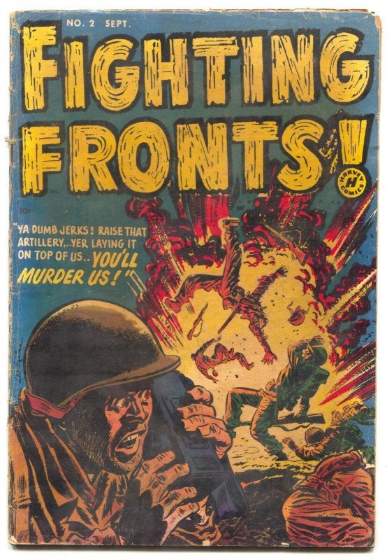 Fighting Fronts #2 1952- Violent Golden Age War Comic G