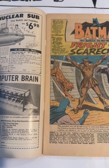 Batman #189 (1967)1st silver age scarecrow see decription