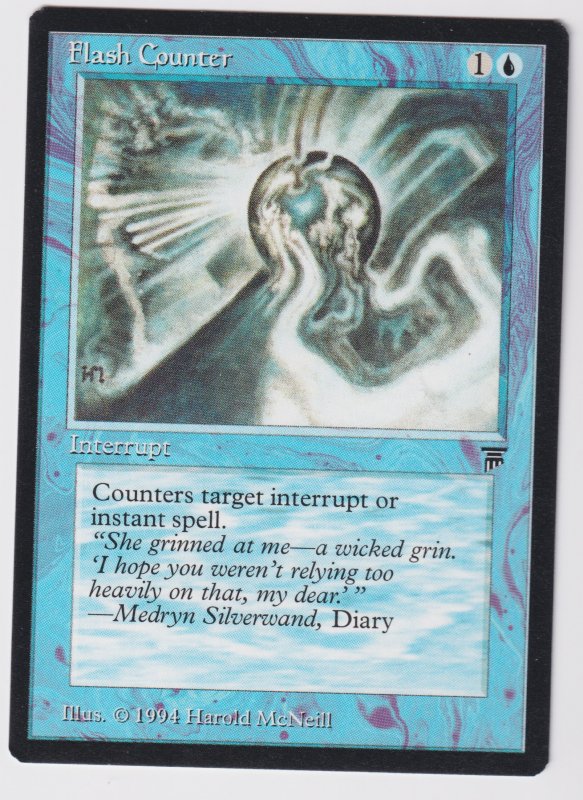 MAGIC THE GATHERING LEGENDS - Flash Counter Mint (1994) 9.9. A beautiful card.