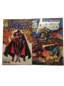 Avengers #374 #375 Set Lot Includes Spider-Man Venom Trading Cards Insert 1994