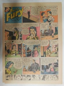 Miss Fury Sunday by Tarpe Mills from 12/10/1944 Size: 11 x 15  Very Rare Year #4