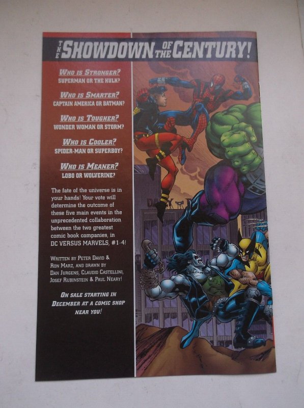 DC VS MARVEL #1-4+HTF PREVIEW W/CARDS, COMPLETE SET, 1ST PRINTS, 1996, NM!!! 