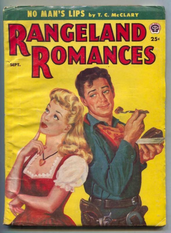 Rangeland Romances Pulp September 1954- No Man's Lips