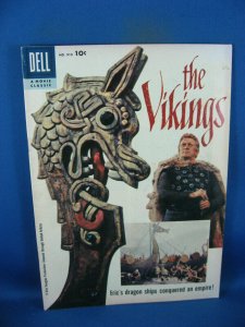 FOUR COLOR 910 THE VIKINGS F+ KIRL DOUGLAS TONY CURTIS PHOTO CVR 1958