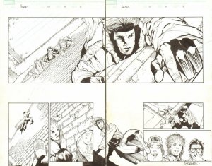 Gambit #10 pgs. 4 & 5 - Gambit Scales a Roof DPS - 2005 Signed by Georges Jeanty