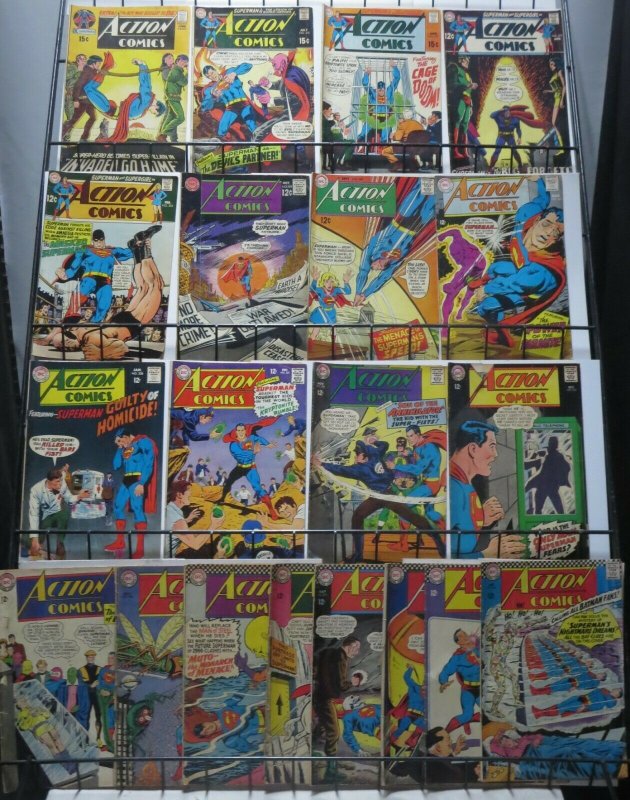 ACTION COMICS SILVER AGE READER'S COLLECTION! 20 BOOKS! PR-G Superman