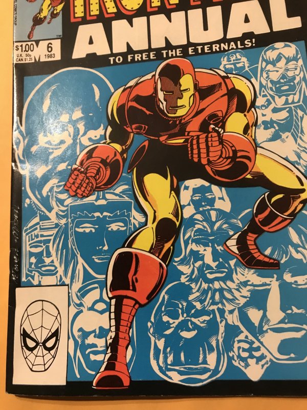 IRON MAN Annual #6 : Marvel 1983 Fn+; James R. Rhodes in suit