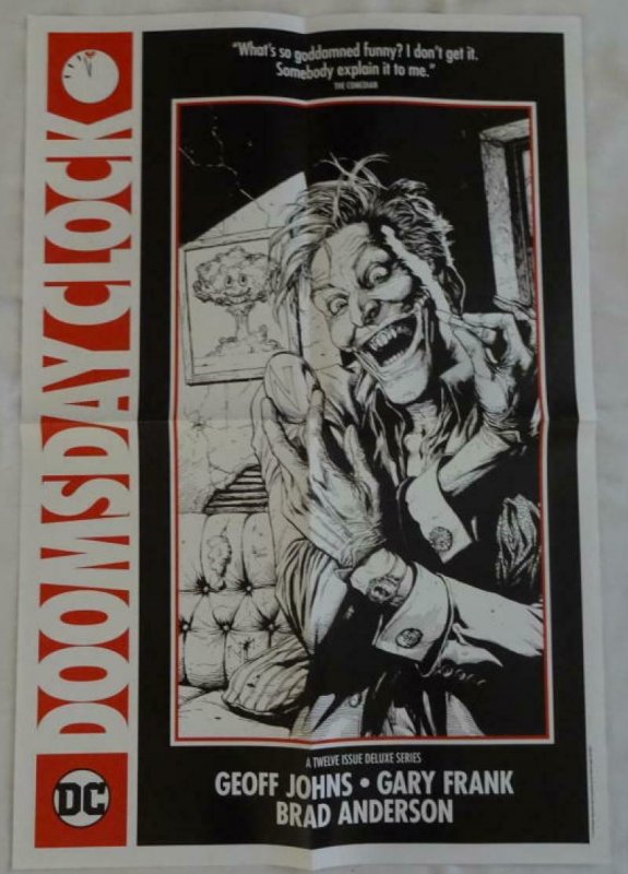 DOOMSDAY CLOCK  Promo Poster , 15 x 22,  2017, DC,  JOKER Unused 088