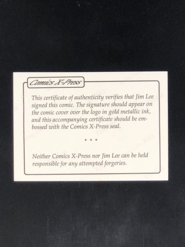 X-Men #1 (1991) 4 Covers NM! All Signed by Jim Lee w/COA