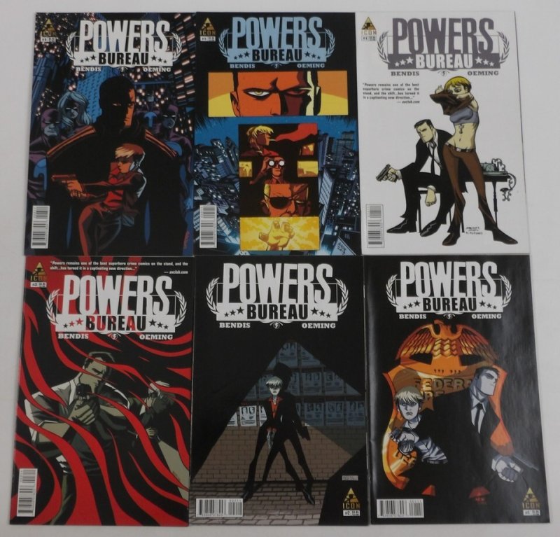 Powers: Bureau #1-12 VF/NM complete series Brian Bendis - Michael Oeming  ; Icon