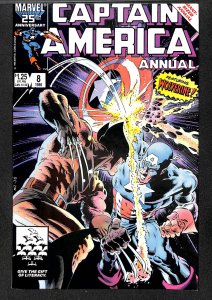 Captain America Annual #8 VF- 7.5 Wolverine!