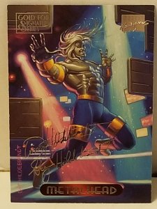 1994 Marvel Masterpieces Gold Foil Signature Series #75 Metalhead/Hildrebrandt