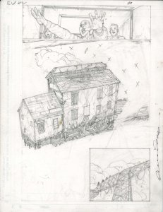 The Evil Within#2 pg 20 Original Alex Sanchez Pencil Art based HORROR Video game
