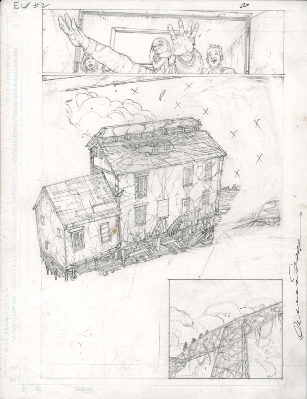 The Evil Within#2 pg 20 Original Alex Sanchez Pencil Art based HORROR Video game