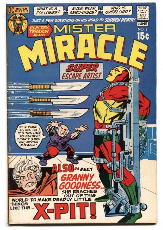 MISTER MIRACLE #2 1971-JACK KIRBY-DC BRONZE Granny Goodness high grade vf