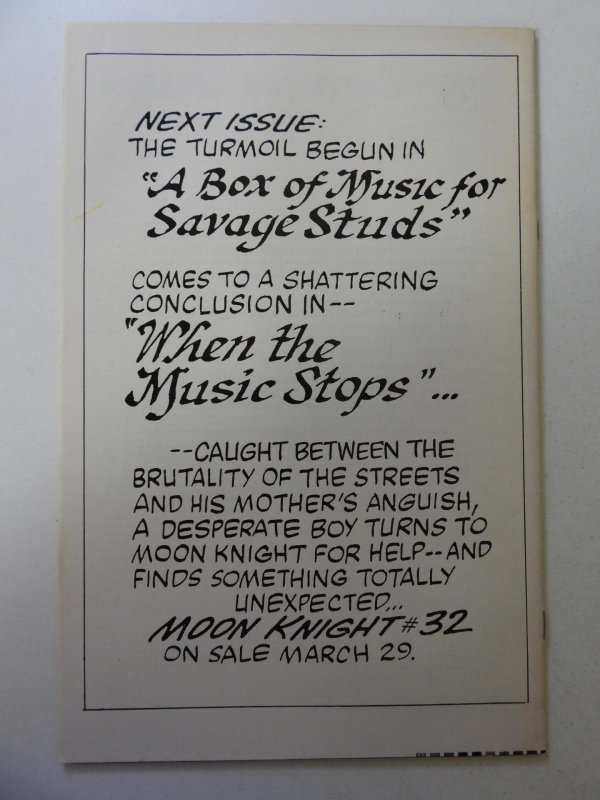 Moon Knight #31 (1983) FN/VF condition