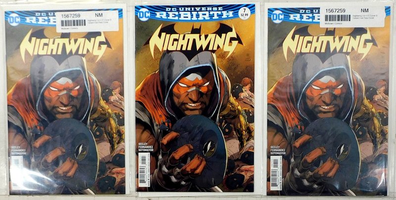 Nightwing Lot of 3 #7 B x3 (2016) DC Comics 9.4 NM Var 1st Print Comic Books