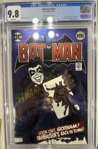 (2023) COMIC POP BATMAN #251 DANHAUSEN NYCC FOIL VARIANT COVER CGC 9.8 WP! 1000!