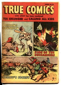True Comics #84 RARE comic book 1950-Wyatt Earp-Allan Pinkerton