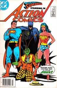 Action Comics #565 (Newsstand) VG ; DC | low grade comic Superman Ambush Bug Bat