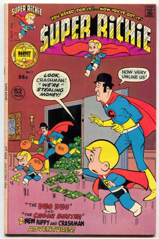 Super Richie #2 1975- Harvey Comics Richie Rich F/VF