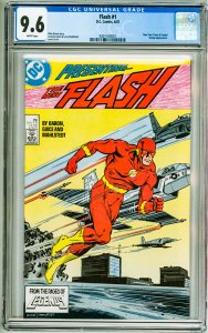 The Flash #1 (1987) CGC 9.6! White Pages!