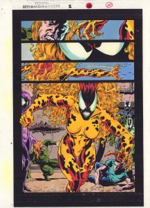 Venom: Separation Anxiety #2 p.20 Color Guide Art - Scream Splash - 1995 Signed