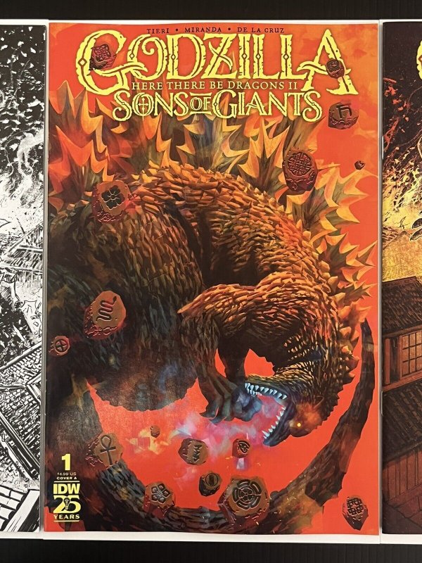 GODZILLA HERE THERE BE DRAGONS II #1 CVR A + B + 1:10 SMITH IN-HAND PROSHIPPER