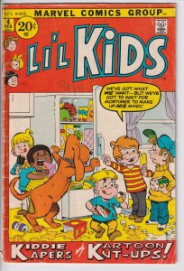 LI'L KIDS #4 (Feb 1972) GVG 3.0 white paper!