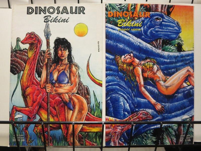 DINOSAUR BIKINI (1993 ACID RAIN) 1A,1B black logo COMICS BOOK