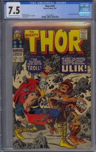 THOR #137 CGC 7.5 1ST ULIK JACK KIRBY