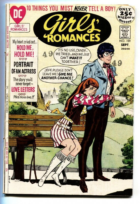 GIRLS' ROMANCES #159-comic book-D.C. ROMANCE-SILVER AGE-VG