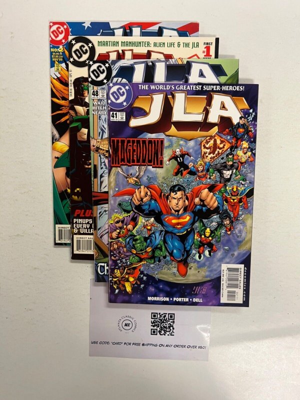 4 JLA DC Comic Books # 1 2 41 48 Batman Superman Wonder Woman Robin 39 JS44