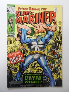 Sub-Mariner #23 (1970) VG+ Condition moisture stain, rust on bottom staple