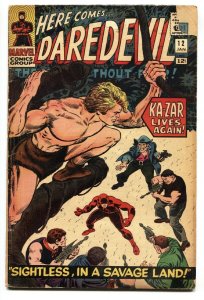 DAREDEVIL #12 comic book 1966 MARVEL COMICS-ROMITA- KA-ZAR ISSUE